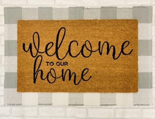 Gray Buffalo Check Doormat Base Mat Layering Backing For Welcome Mats Gingham Entryway Rug