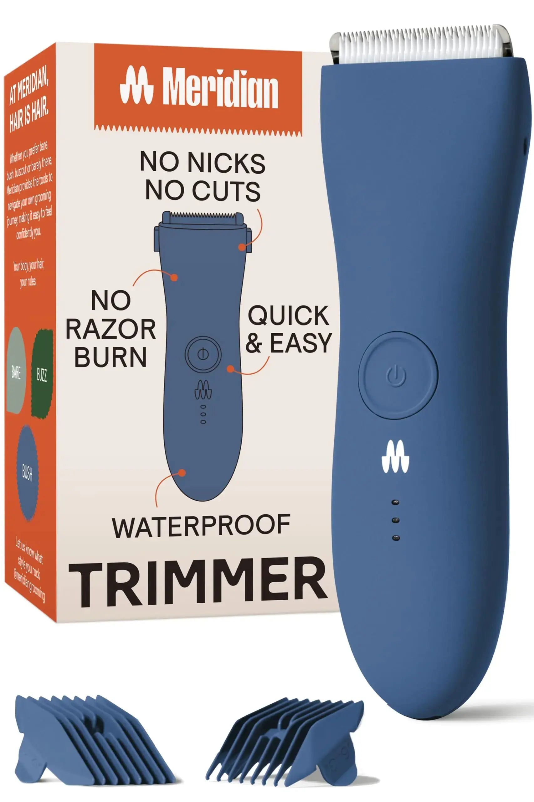 MERIDIAN Bikini & Body Hair Trimmer - Safe, Smooth, Waterproof Grooming