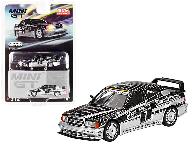 Mercedes Benz 190E 2.5-16 Evolution II #7 Klaus Ludwig AMG-Mercedes Team DTM Deutsche Tourenwagen Meisterschaft (1990) Limited Edition to 3000 pieces Worldwide 1/64 Diecast Model Car by True
