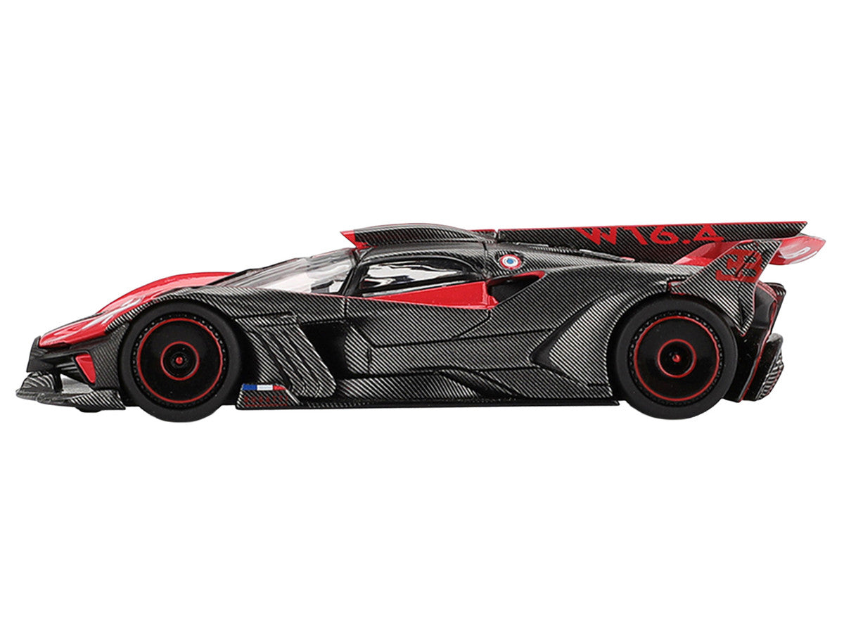Bugatti Bolide Red and Carbon Fiber Limited Edition 1/64 Diecast Model Car by Mini GT