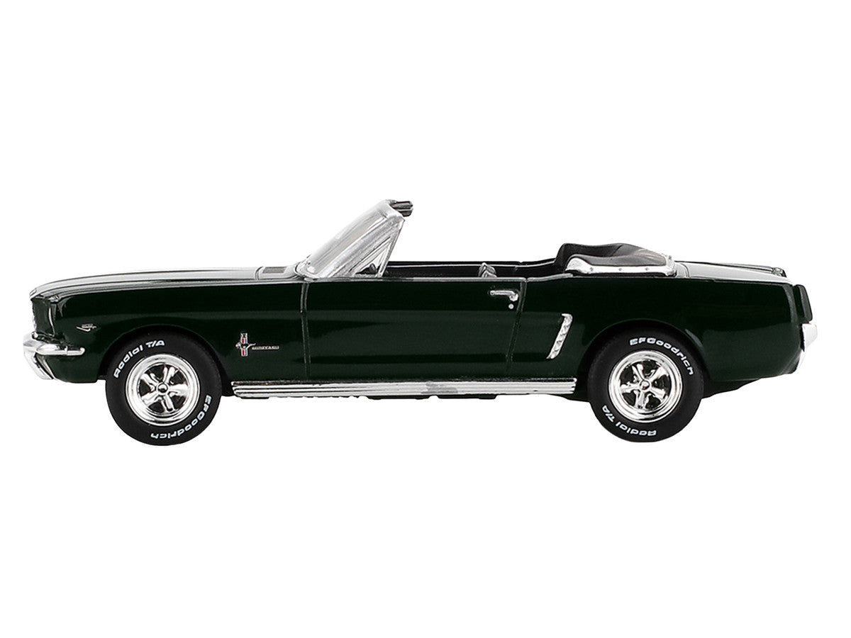 1964 Ford Mustang Convertible Highland Green Limited Edition 1/64 Diecast Model Car by Mini GT