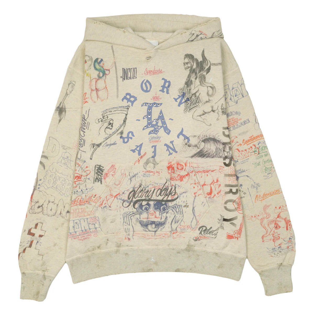 Saint Michael Born X Raised X Saint MX6 LA hoodie