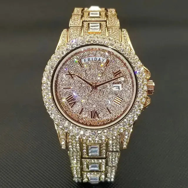 MISSFOX Diamond Watch For Men