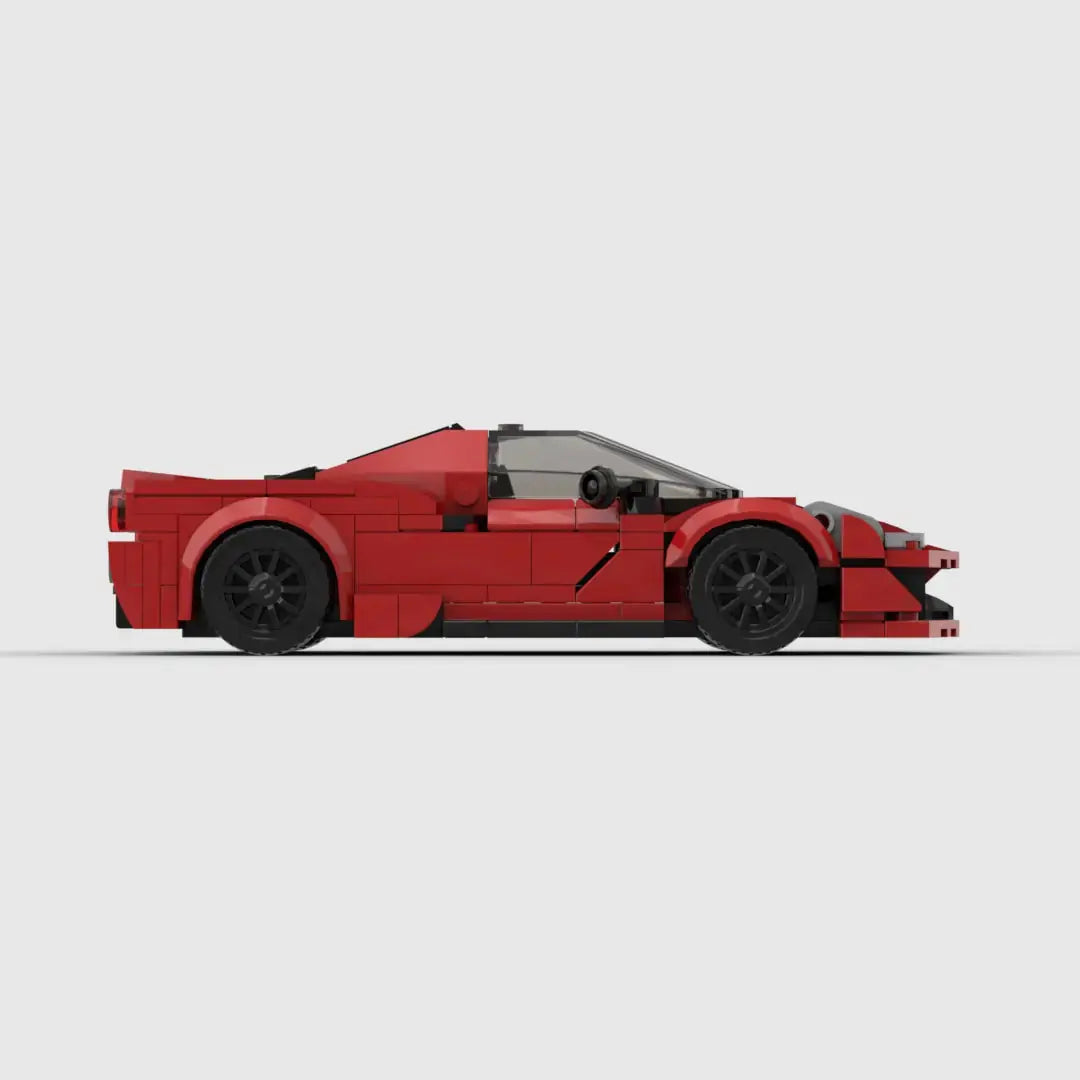 MOC Ferrari 488 Pista Racing Sports Car Building Set