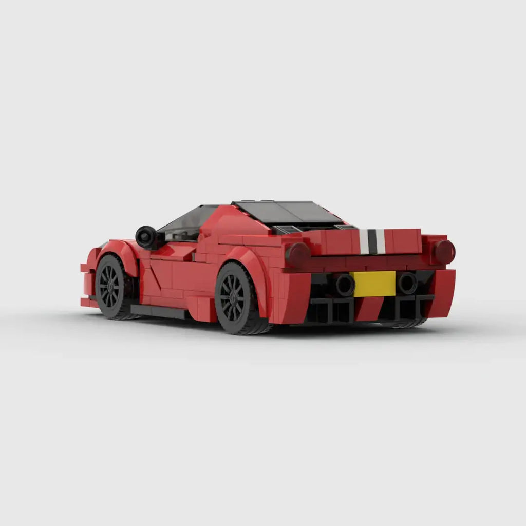MOC Ferrari 488 Pista Racing Sports Car Building Set