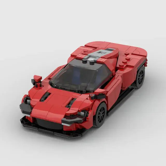 MOC Ferrari 488 Pista Racing Sports Car Building Set