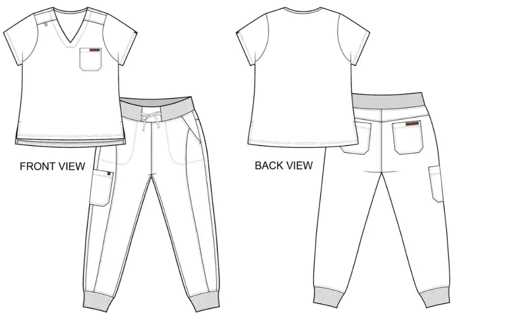 MONARCH UNIFORMS Stretchy Scrubs Women's Jogger Scrub Set