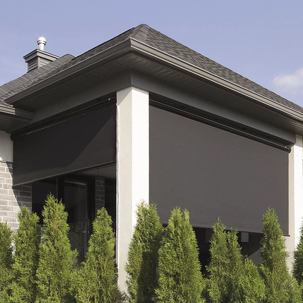 Multiple Awnings Multishade Premium Solar Aluminum Retractable Outdoor Shade With PVC Covered Polyester Fabric (SAK79412)