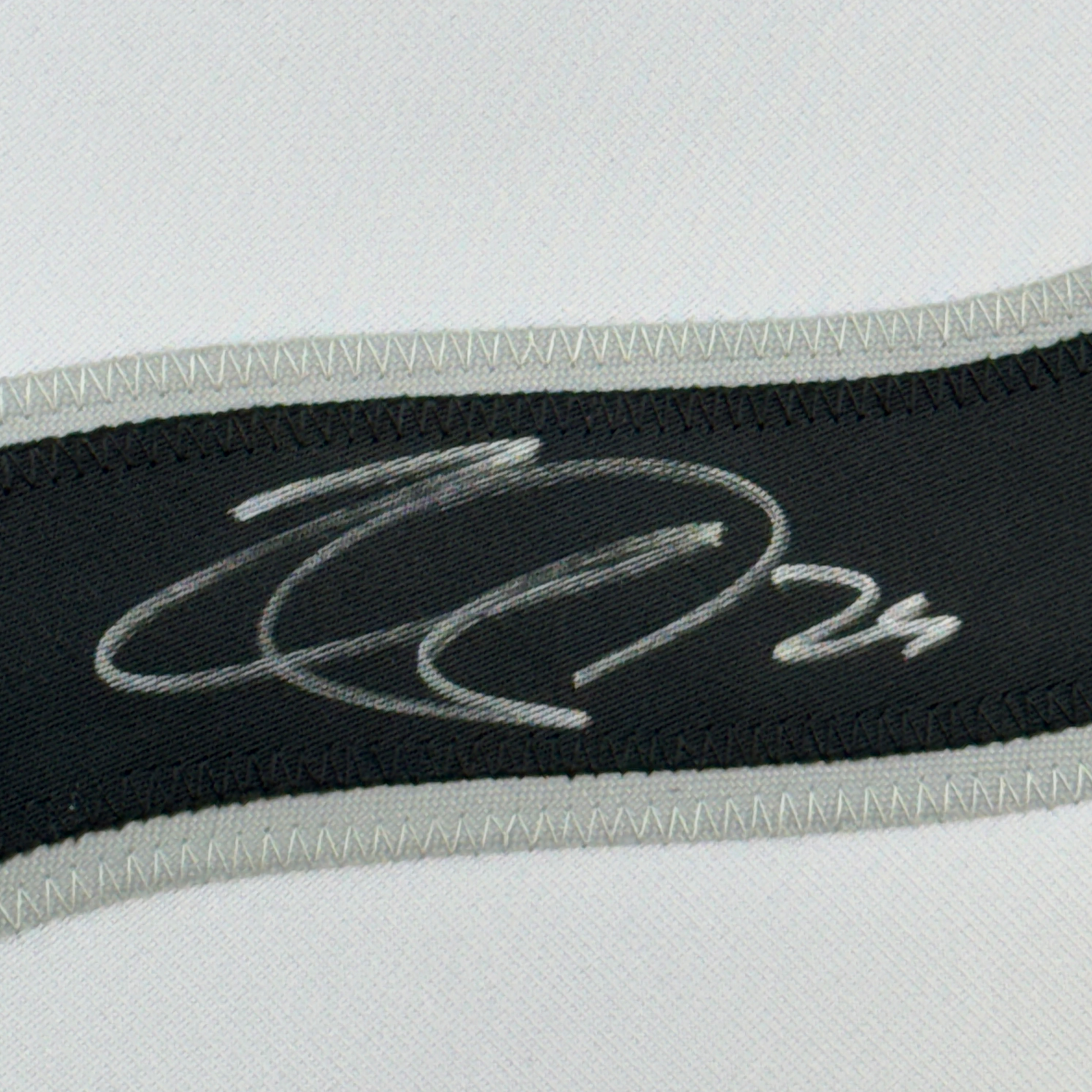 Framed Autographed/Signed Nathan MacKinnon 35x39 Colorado White Hockey Jersey JSA COA #2