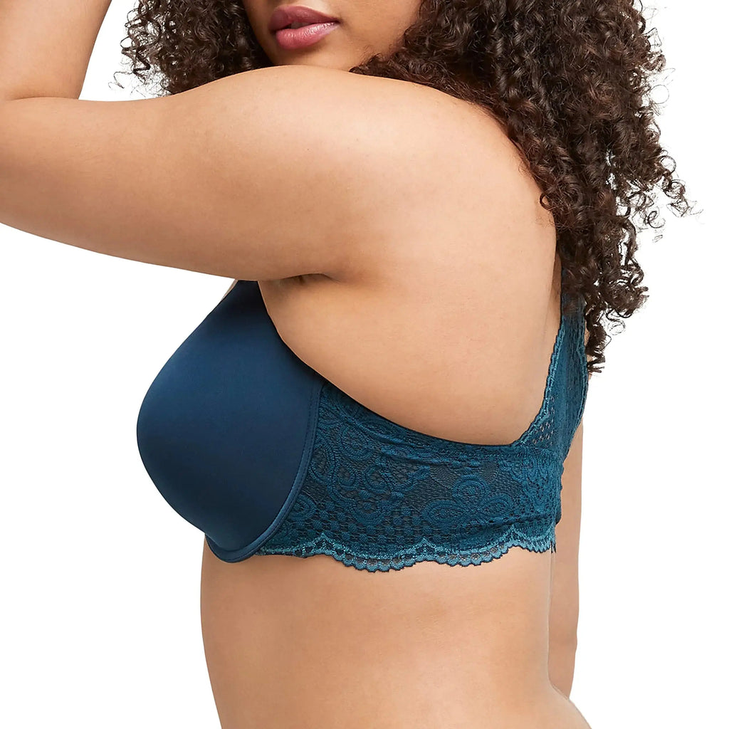 Maidenform Womens One Fab Fit Everyday Full Coverage Racerback Bra 34C Urchin Teal/Bleached Indigo