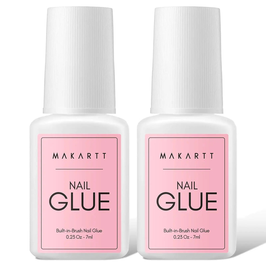 Makartt 2Pcs Quick Nail Glue for Press on Nails: Artificial Nail Adhesive Glue
