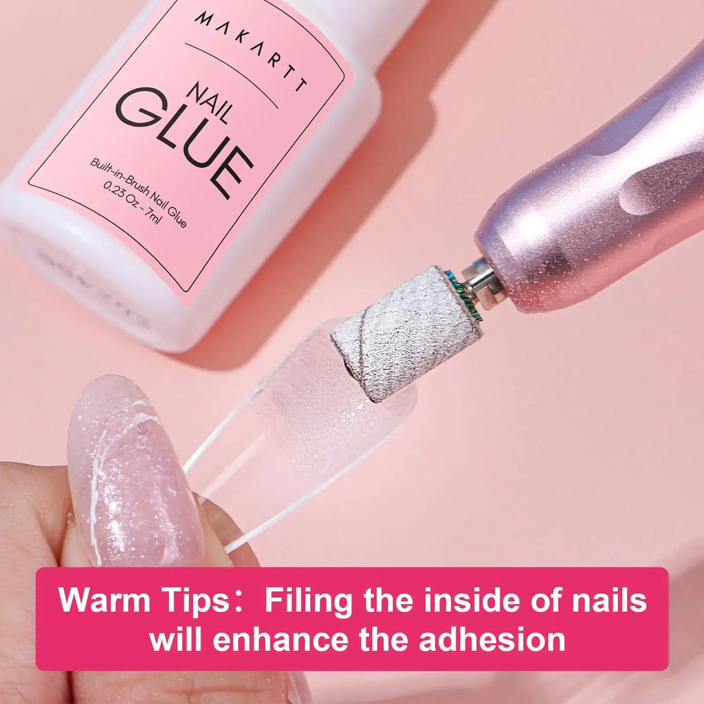 Makartt 2Pcs Quick Nail Glue for Press on Nails: Artificial Nail Adhesive Glue