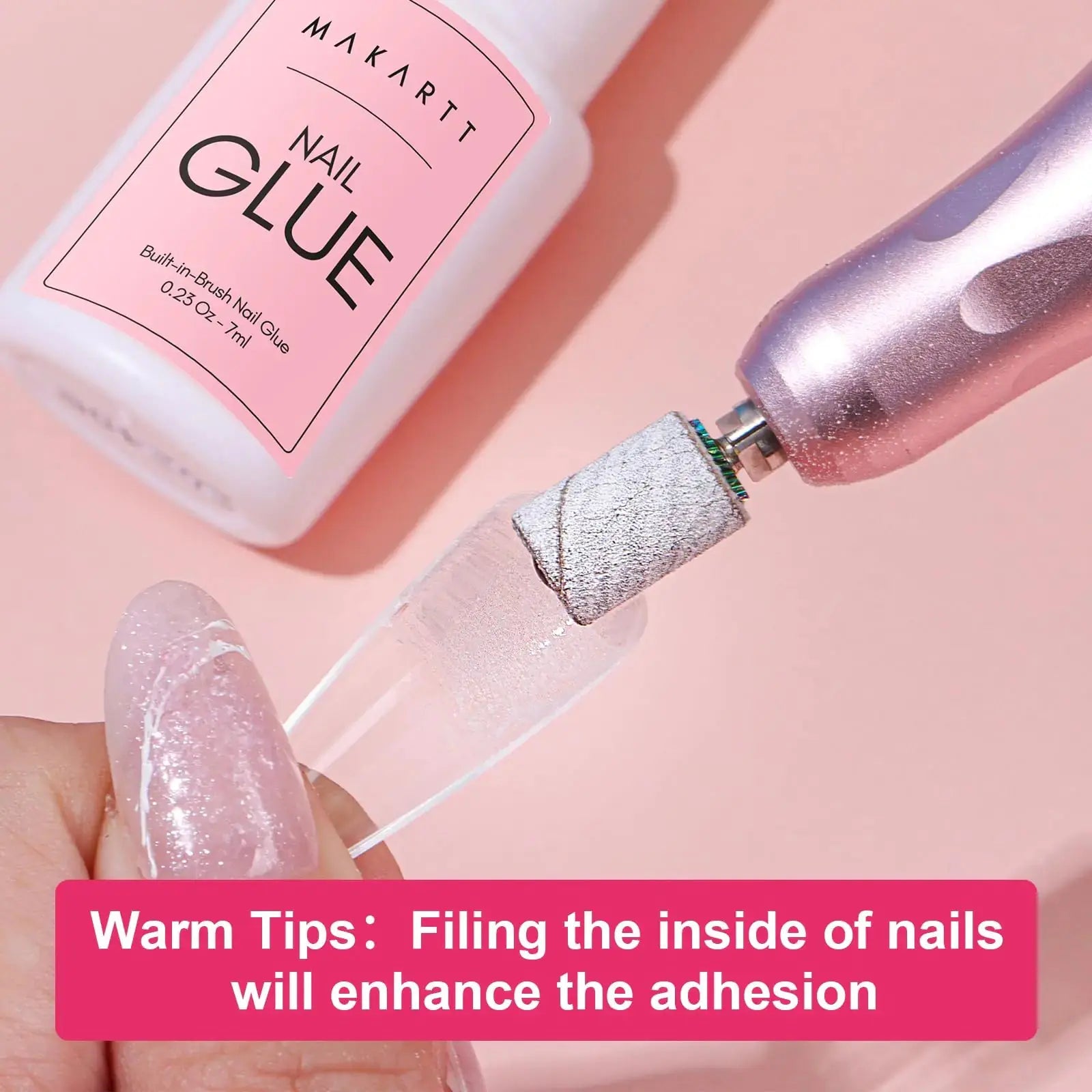 Makartt 2Pcs Quick Nail Glue for Press on Nails: Artificial Nail Adhesive Glue