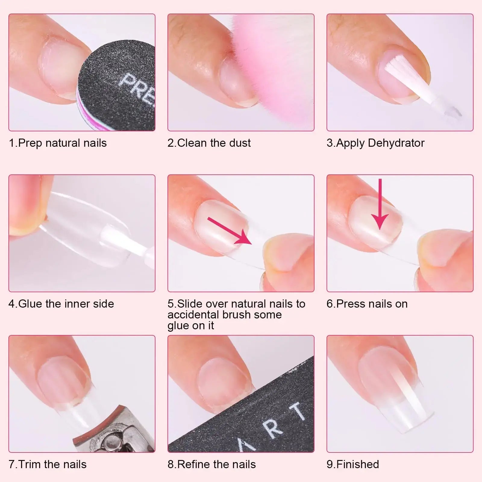 Makartt 2Pcs Quick Nail Glue for Press on Nails: Artificial Nail Adhesive Glue