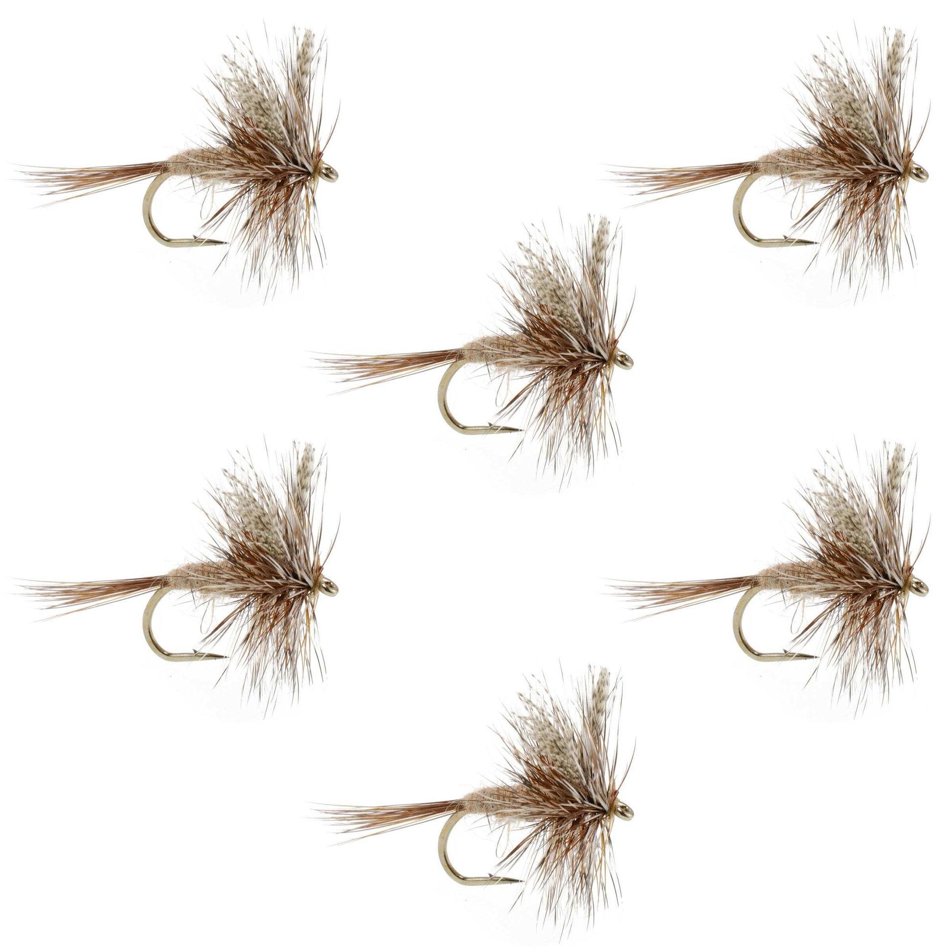March Brown Classic Dry Fly - 6 Flies Hook Size 16