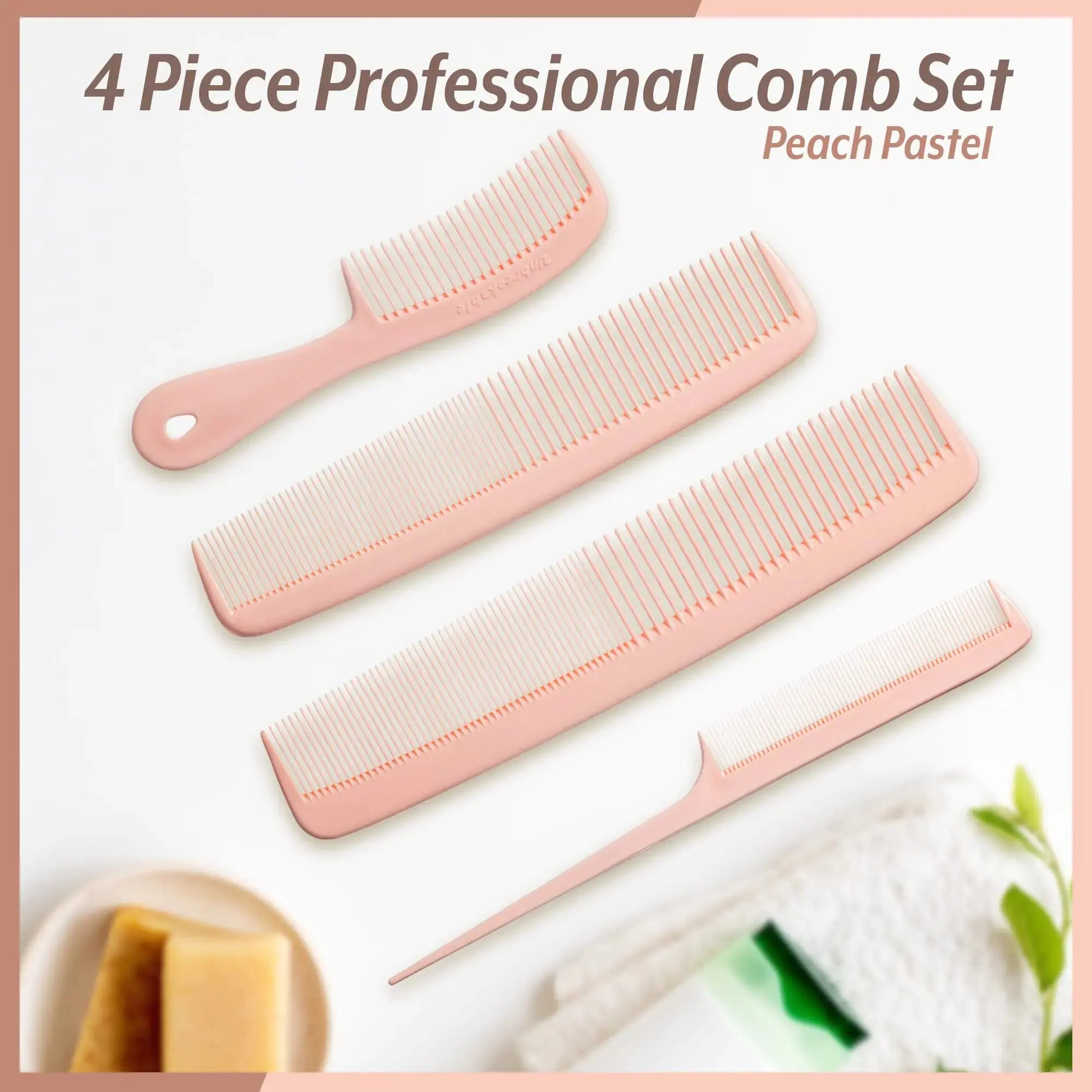Mars Wellness 4 Piece Professional Comb Set | USA Made