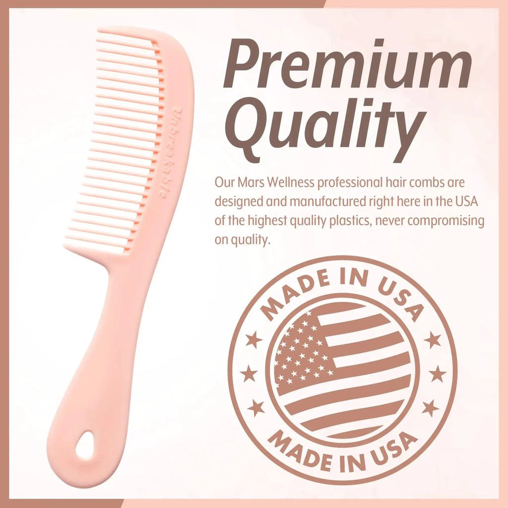 Mars Wellness 4 Piece Professional Comb Set | USA Made