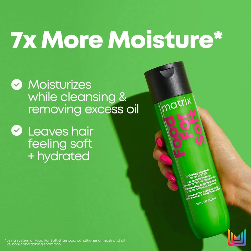 Matrix Food For Soft Shampoo - Hydrating Shampoo for Dry & Brittle Hair with Avocado Oil & Hyaluronic Acid (10.14 Fl Oz)