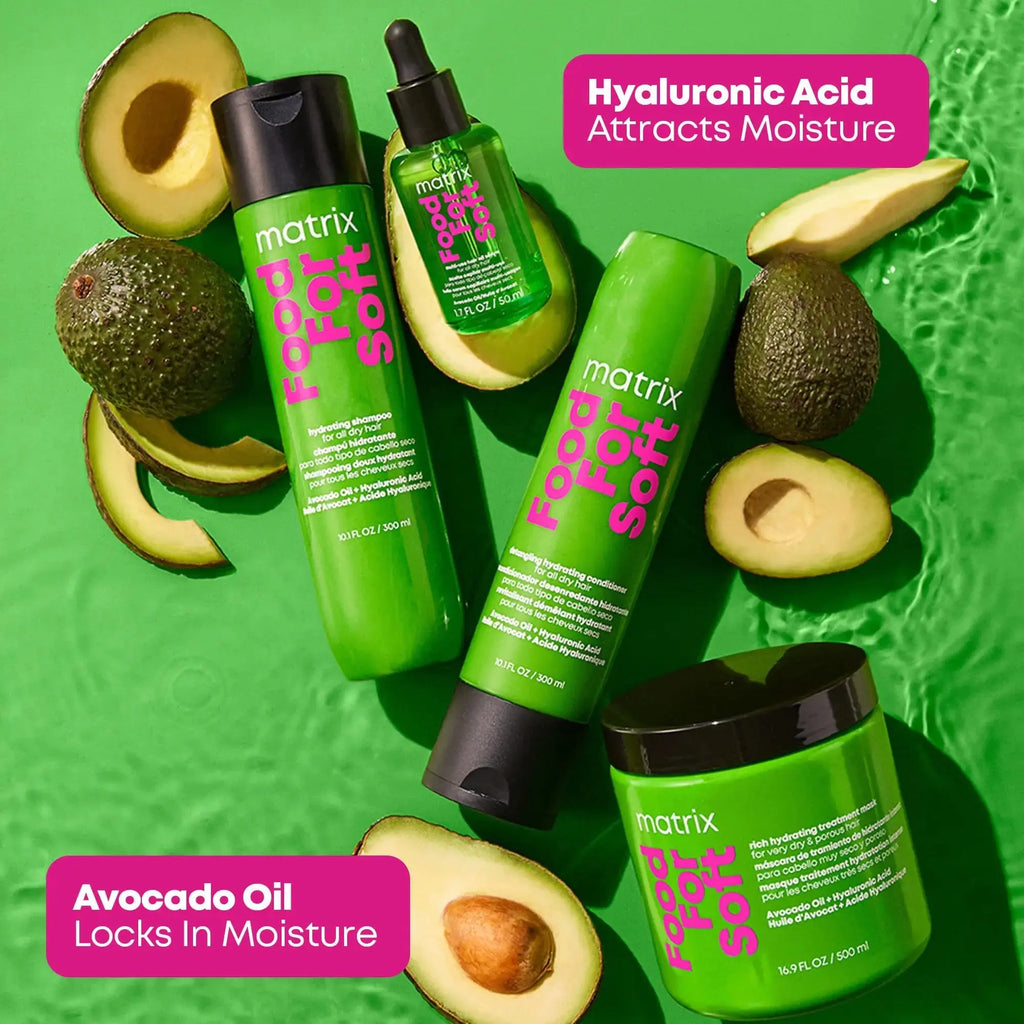 Matrix Food For Soft Shampoo - Hydrating Shampoo for Dry & Brittle Hair with Avocado Oil & Hyaluronic Acid (10.14 Fl Oz)