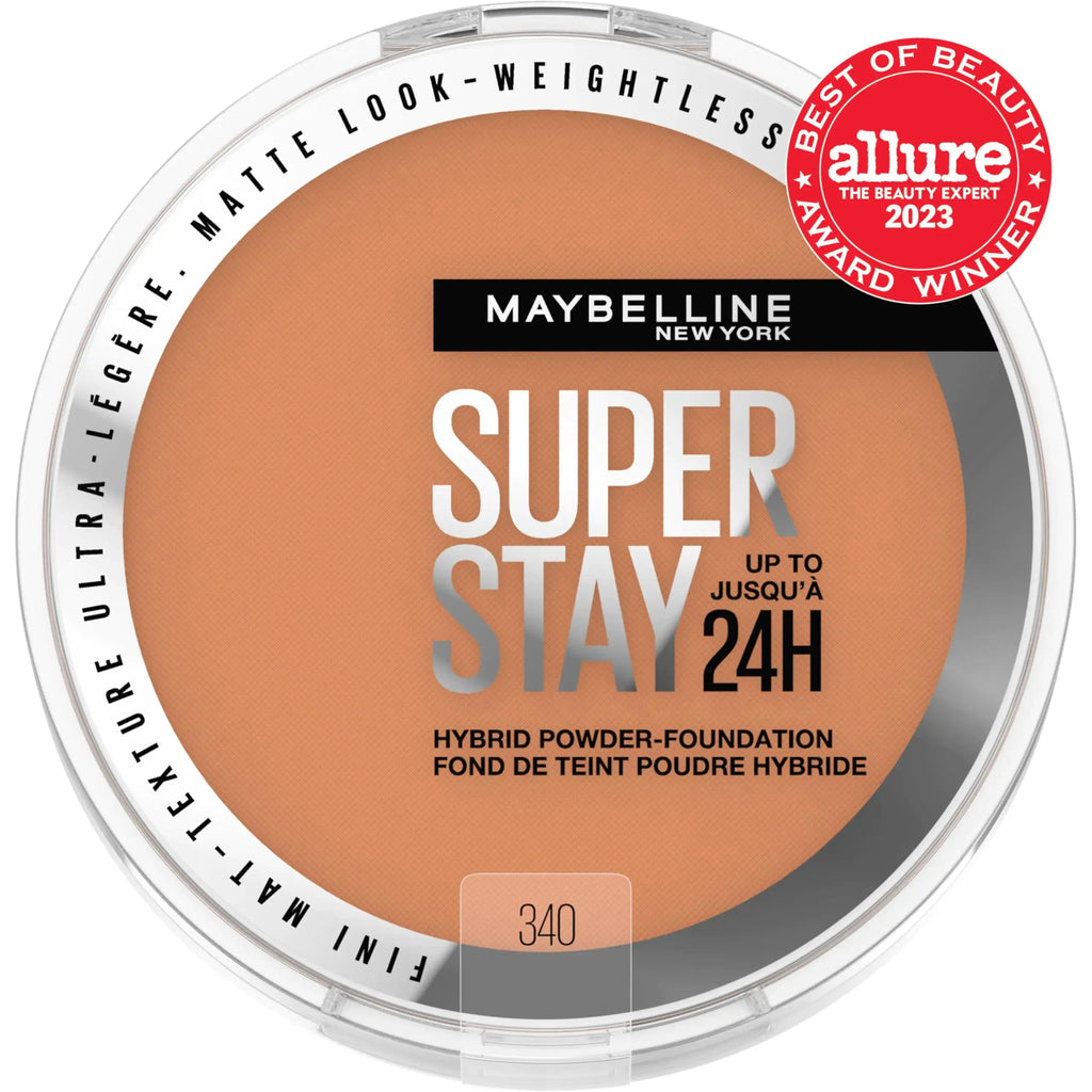 Maybelline Super Stay Up to 24HR Hybrid Powder-Foundation, Medium-to-Full Coverage Makeup