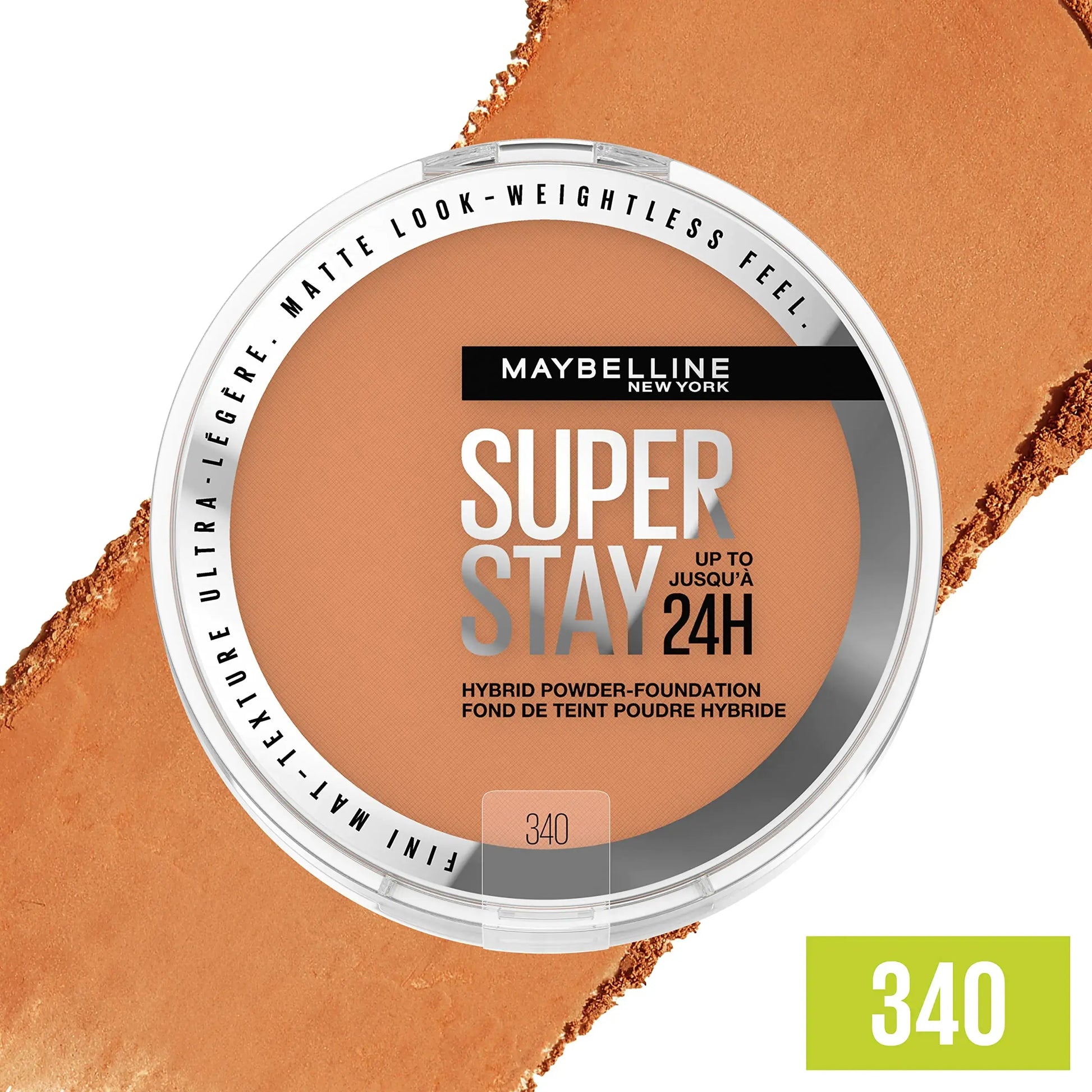 Maybelline Super Stay Up to 24HR Hybrid Powder-Foundation, Medium-to-Full Coverage Makeup