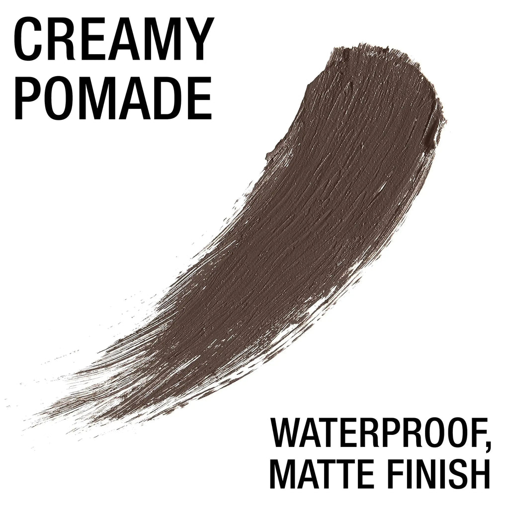 Maybelline TattooStudio Brow Pomade Long Lasting, Buildable, Eyebrow Makeup, 1 Count 382 BLACK BROWN