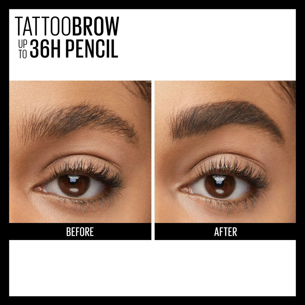 Maybelline TattooStudio Waterproof Brow Pencil - Deep Brown, 1 Count