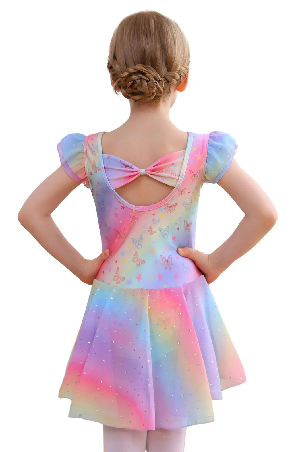 MdnMd Toddler Girls Ballet Leotards with Skirt - Dance Ballerina Outfit Dresses