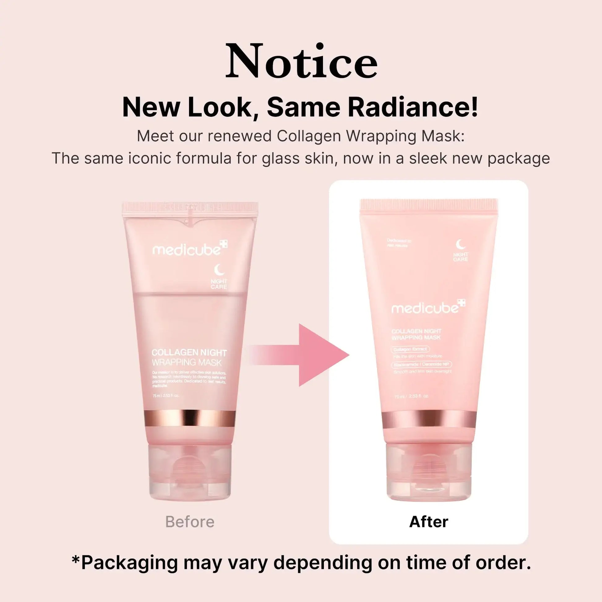 Medicube Collagen Overnight Wrapping Peel-Off Facial Mask Pack - Elasticity & Hydration Care