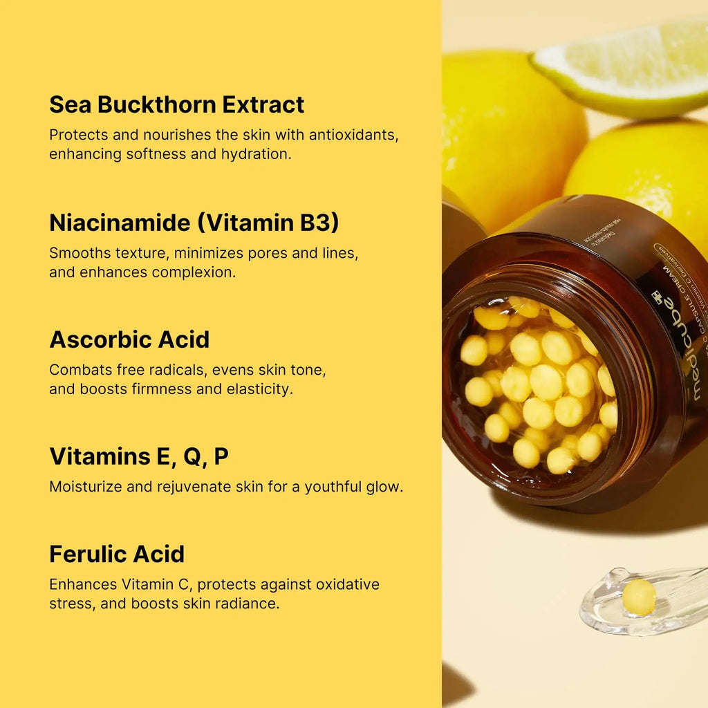 Medicube Deep Vitamin C Golden Capsule Face Moisturizer - Advanced Hydration for Radiant Skin