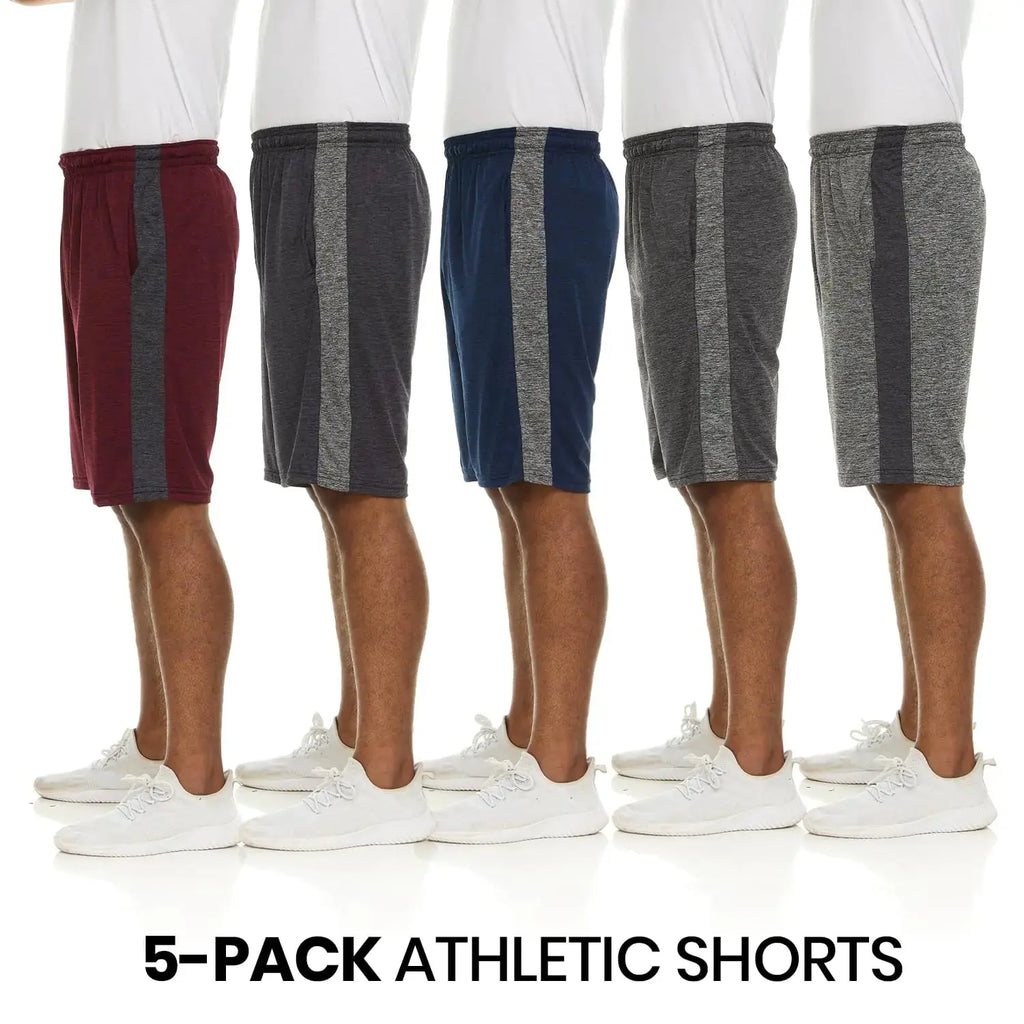 Men's Dry-Fit Sweat Resistant Active Athletic Performance Shorts