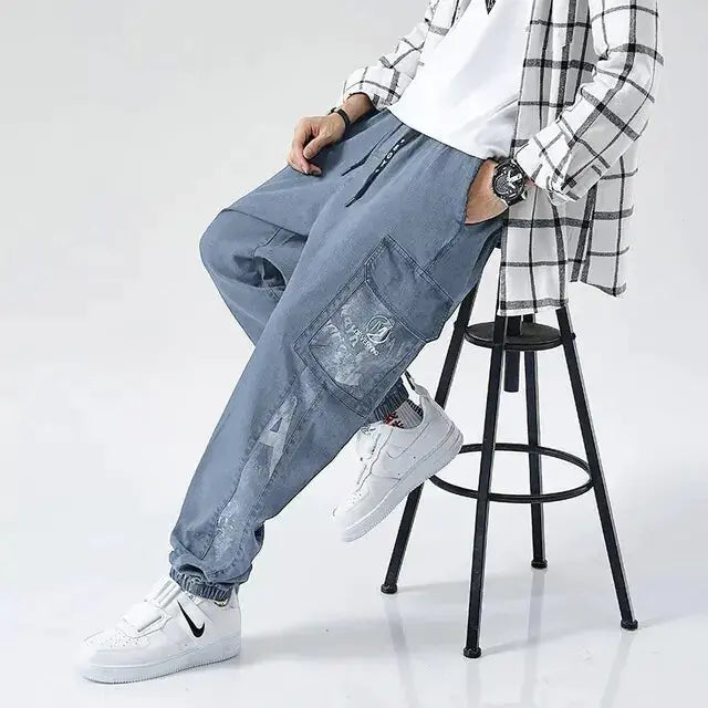 Men's Loose Denim Joggers – Ultimate Comfort & Style