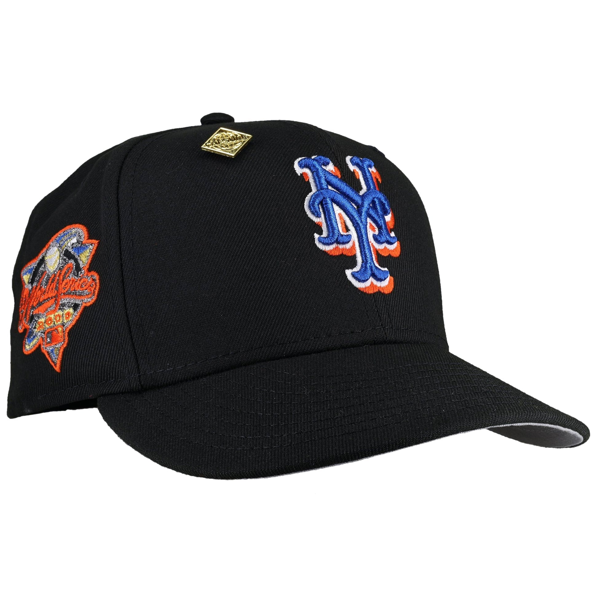 New York Mets 2000 World Series Black Orange Metallic 59Fifty Fitted Hat