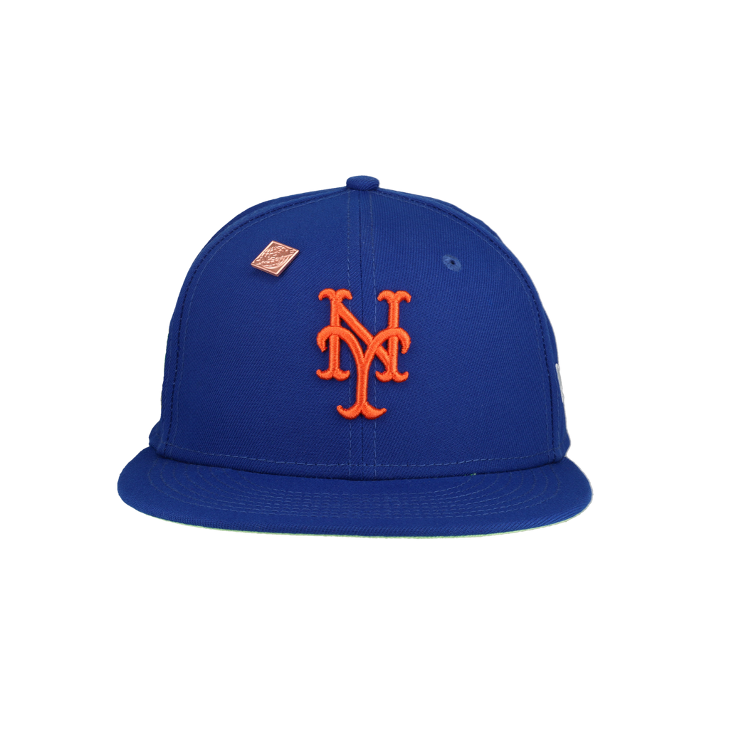 New York Mets Citrus Pop 1986 World Series Patch Fitted Hat