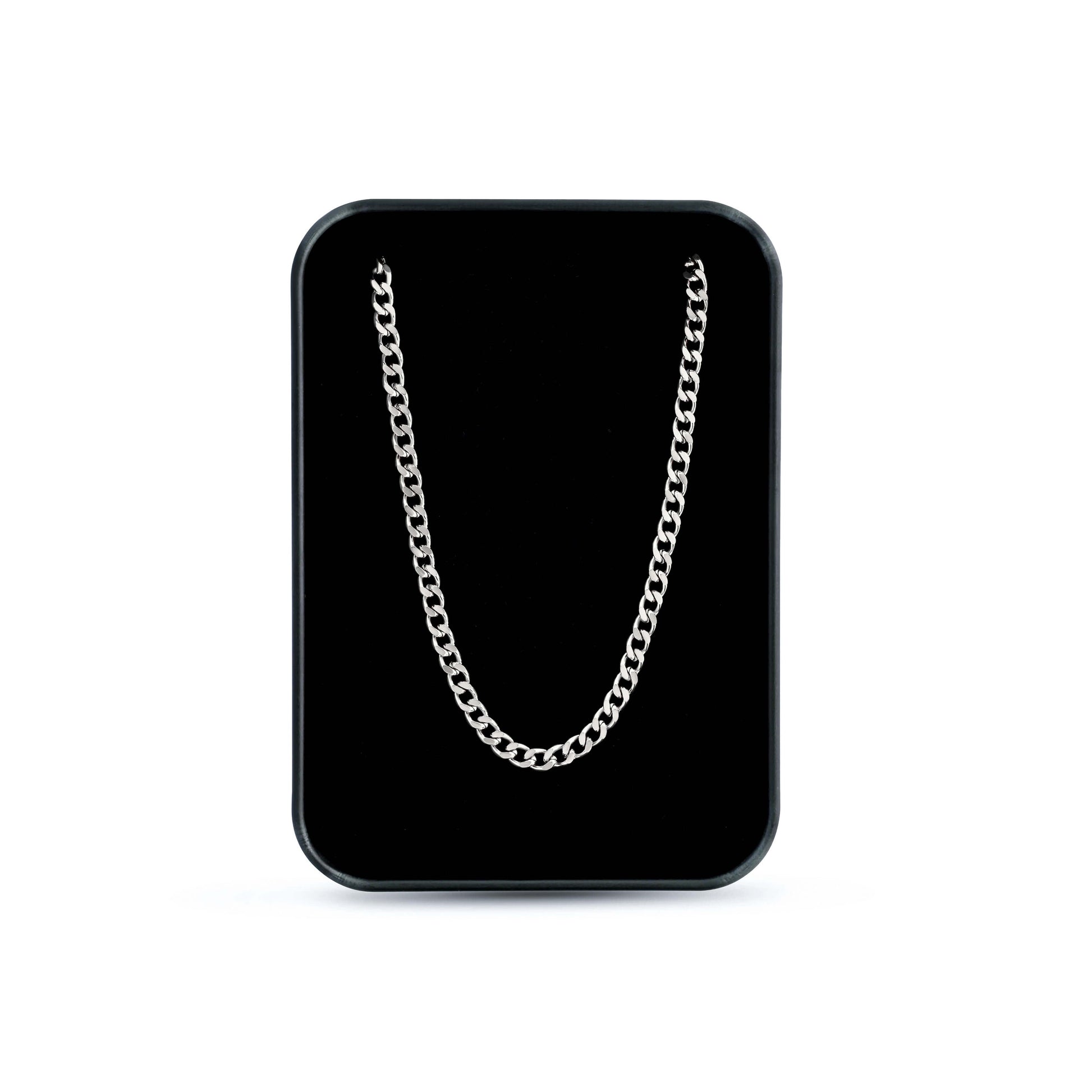 Micro Silver Cuban Link Chain | 3.5mm | Stainless Steel