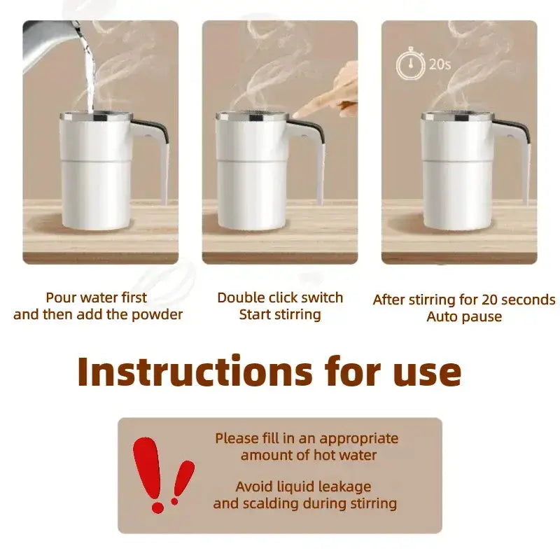 Mini Electric Self Mixing Coffee Mug