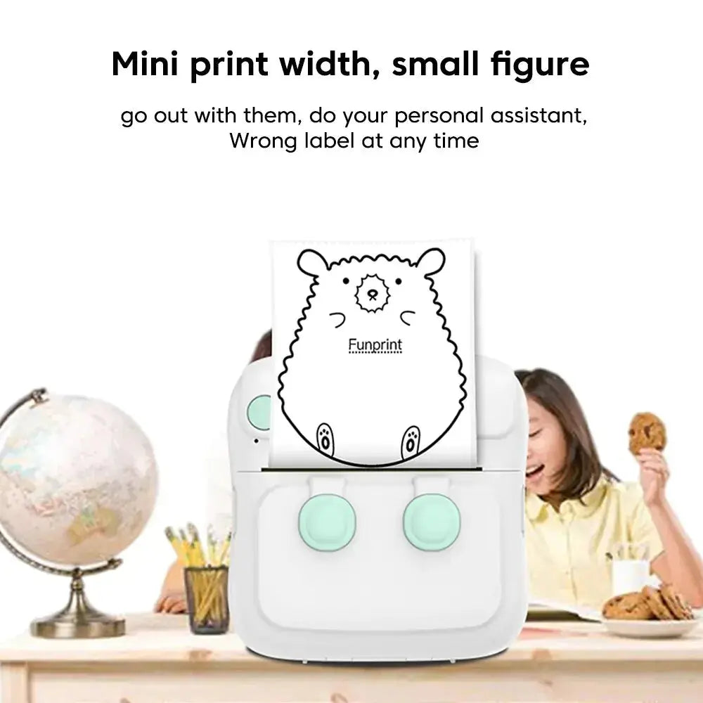 Mini Printer Thermal Paper Label Sticker