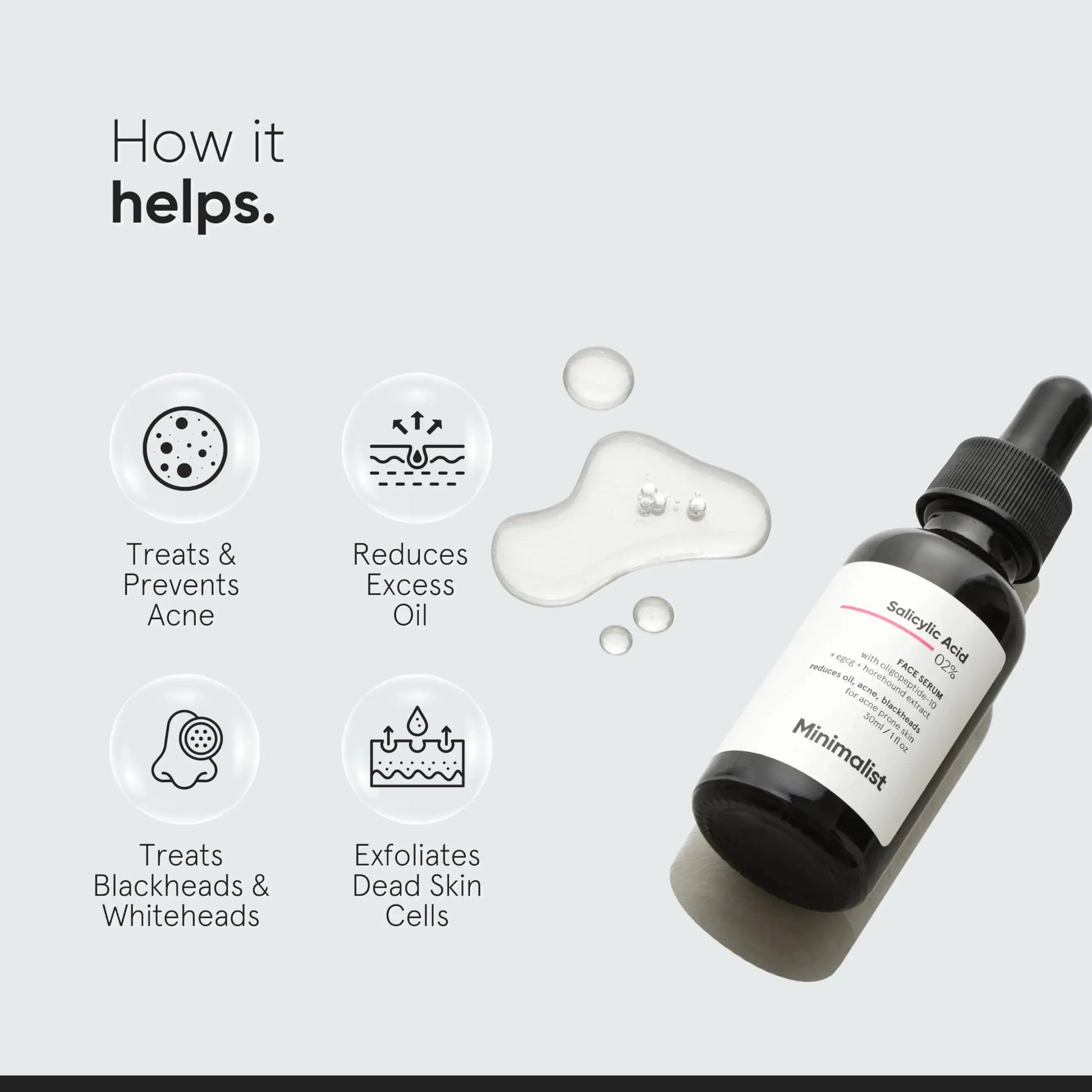 Minimalist 2% Salicylic Acid Face Serum | For Women & Men