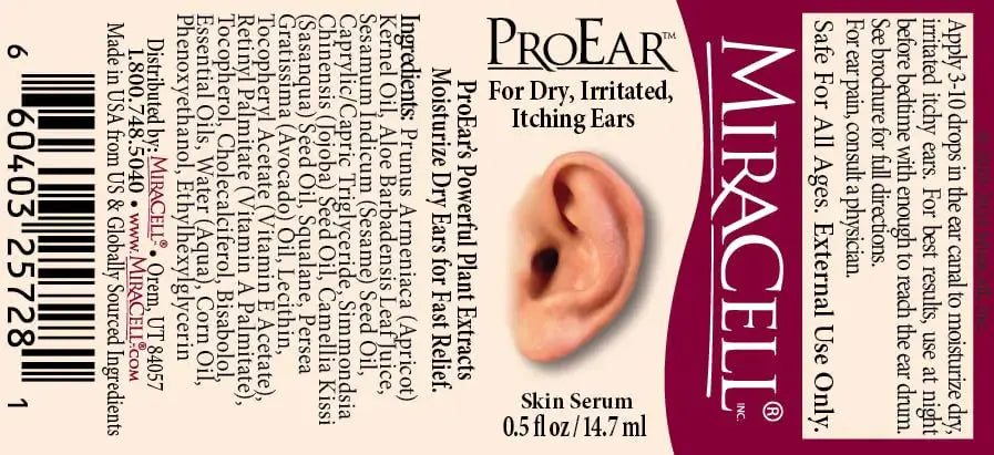 Miracell ProEar, Ear Drops for Itchy Ears All Natural Ear Oil for, Babies, Kids, Adults, and Dogs