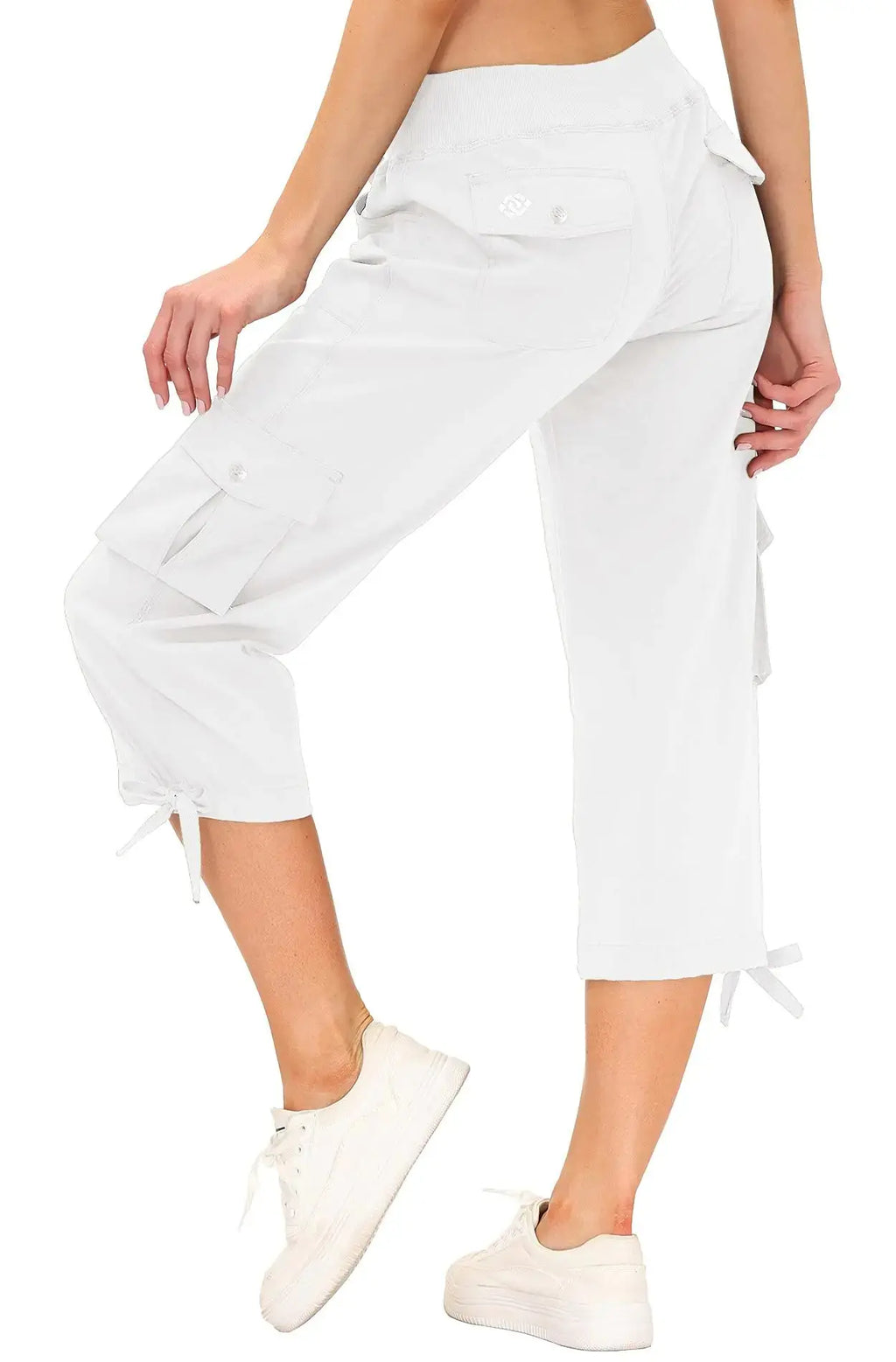 MoFiz Women's Cargo Capris Hiking Pants Lightweight Quick Dry Outdoor Athletic Travel