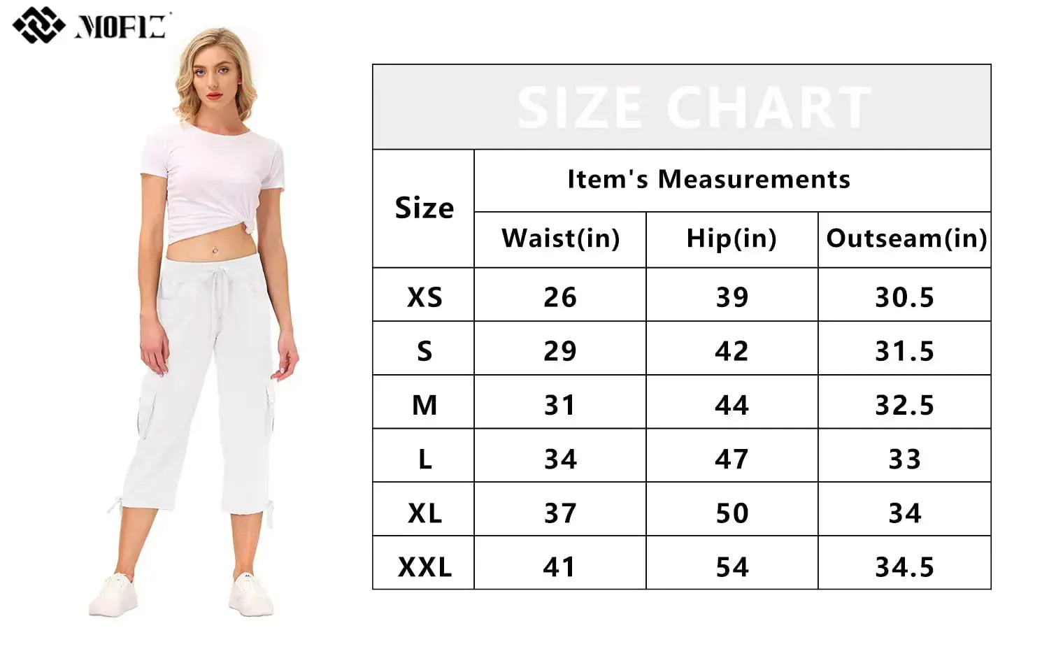 MoFiz Women's Cargo Capris Hiking Pants Lightweight Quick Dry Outdoor Athletic Travel