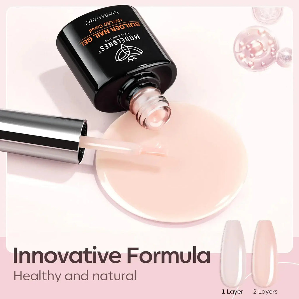 Modelones 8-in-1 Builder Nail Gel - Safe & Healthy Nail Strengthener Extension