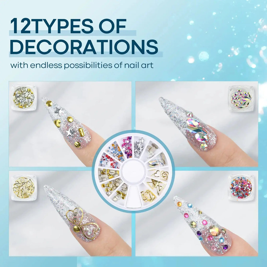 Modelones Rhinestone Glue for Nail - Super Strong Adhesive Glue Gel with Nail Charms