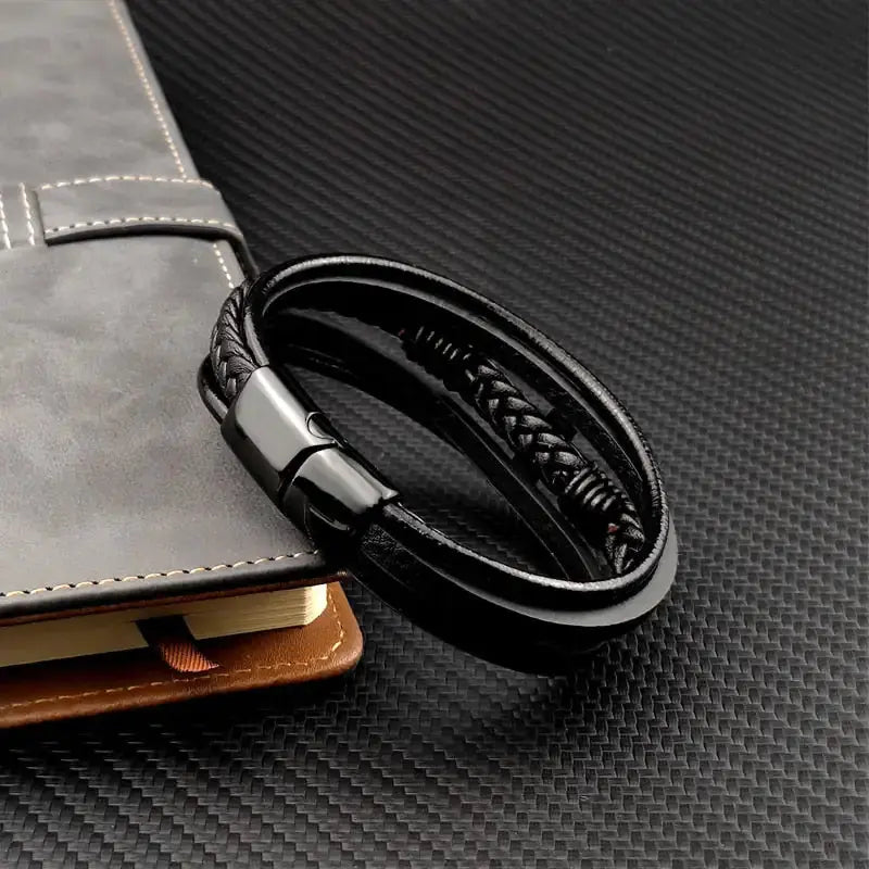 Modern Man Cross Charm Bracelet