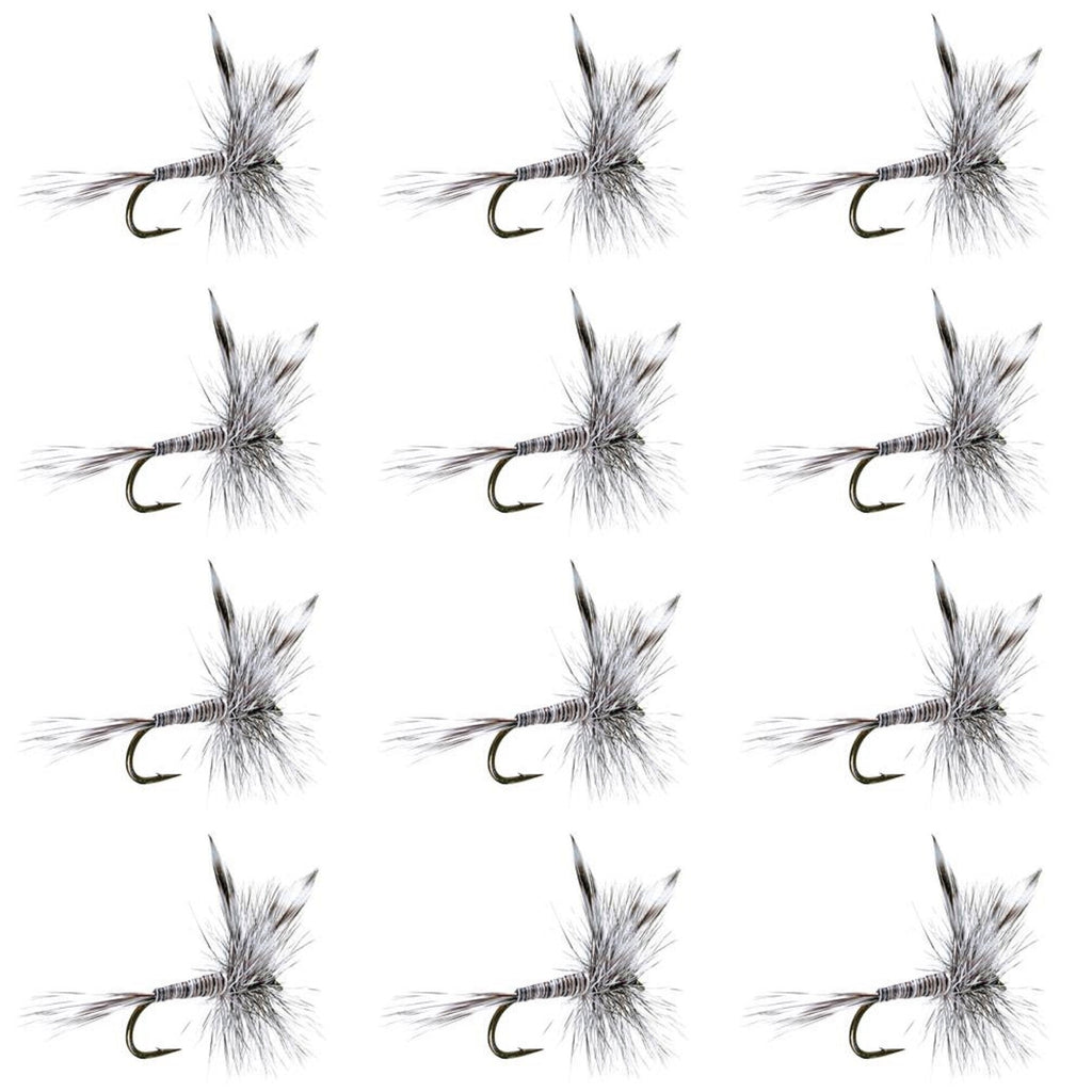 Mosquito Classic Trout Dry Fly Fishing Flies - 1 Dozen Size 16