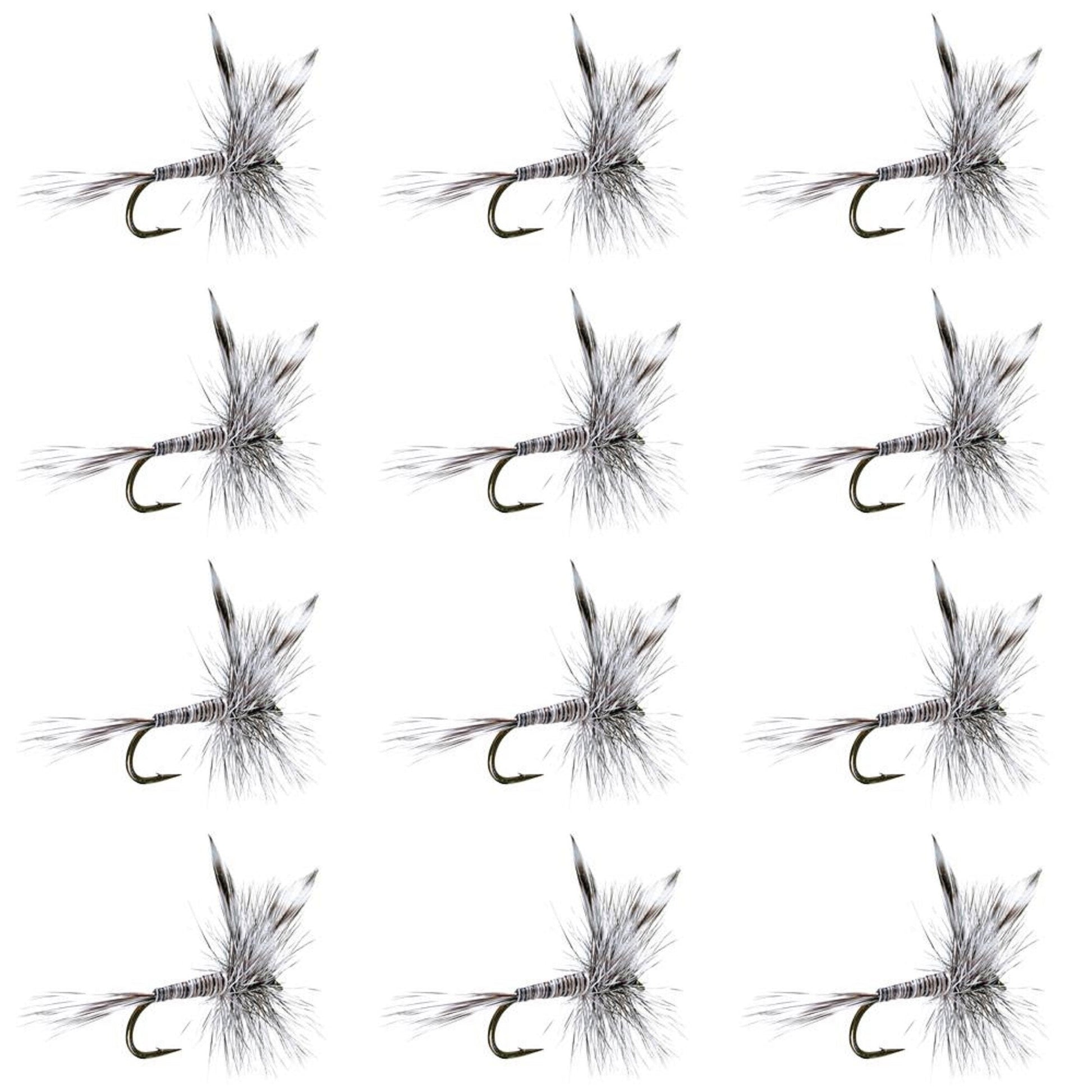 Mosquito Classic Trout Dry Fly Fishing Flies - 1 Dozen Size 16