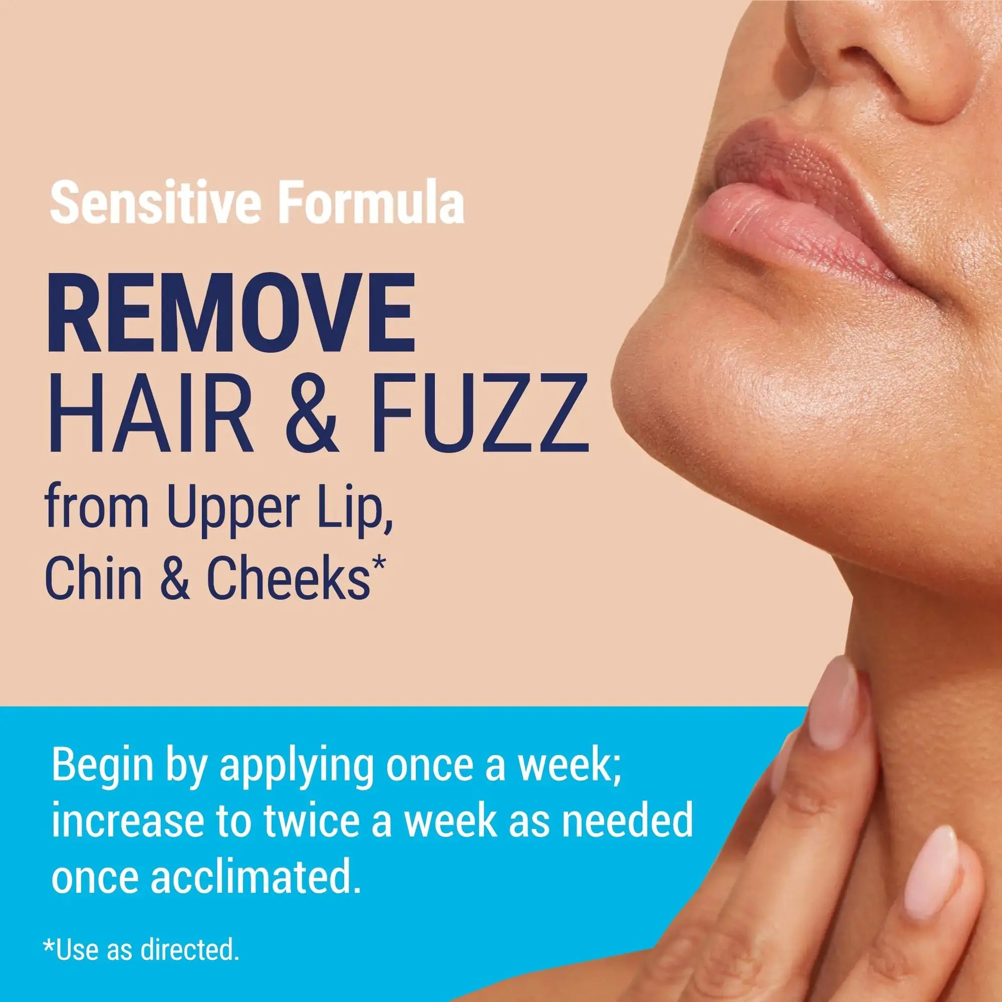 NAIR Exfoliating Facial Hair Removal Cream for Women - Skincare Hair Removal Agent