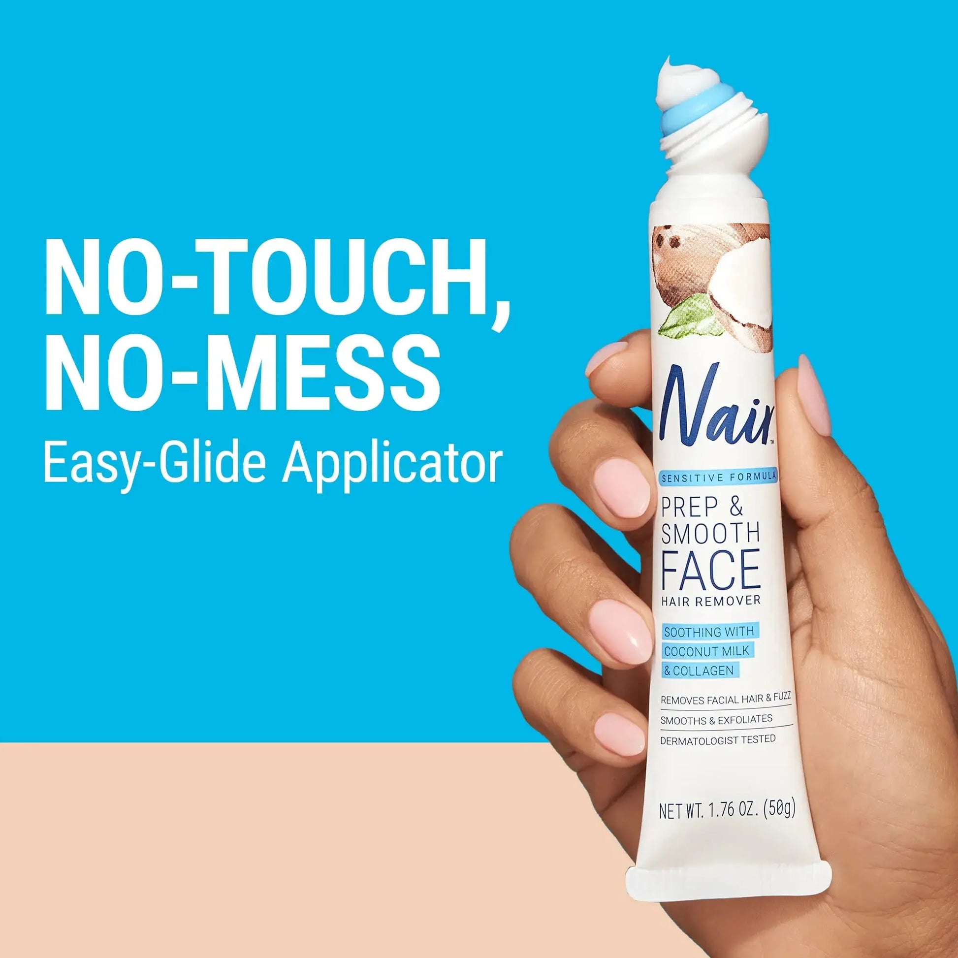 NAIR Exfoliating Facial Hair Removal Cream for Women - Skincare Hair Removal Agent