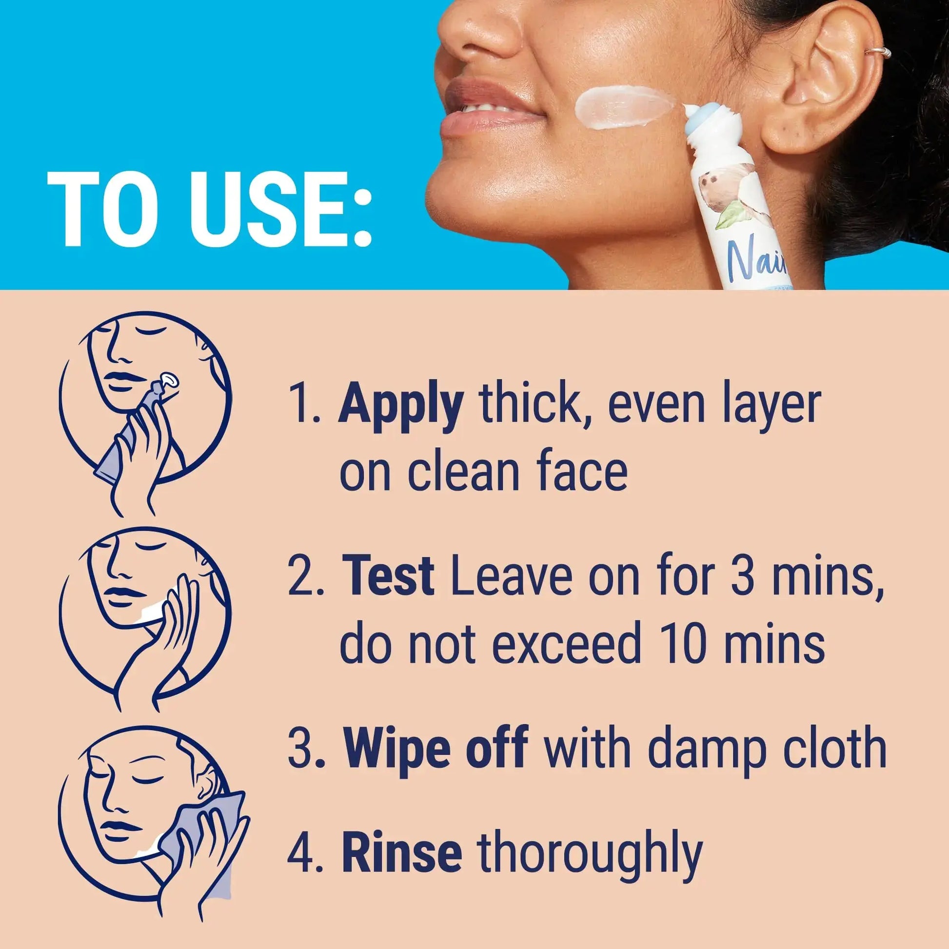 NAIR Exfoliating Facial Hair Removal Cream for Women - Skincare Hair Removal Agent