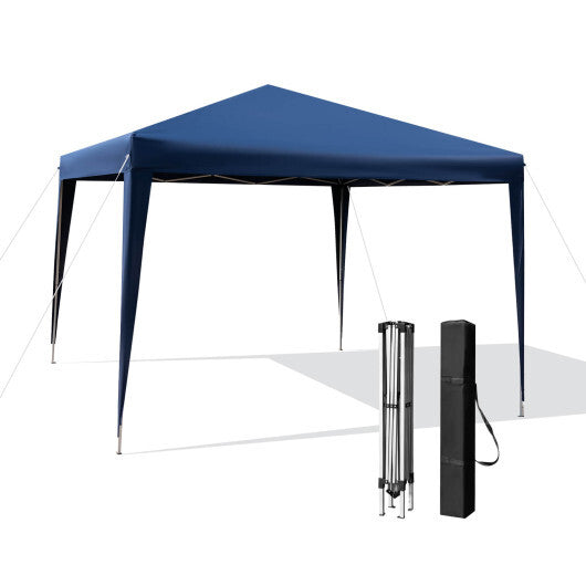 10 x 10 Feet Outdoor Pop-up Patio Canopy for  Beach and Camp-White